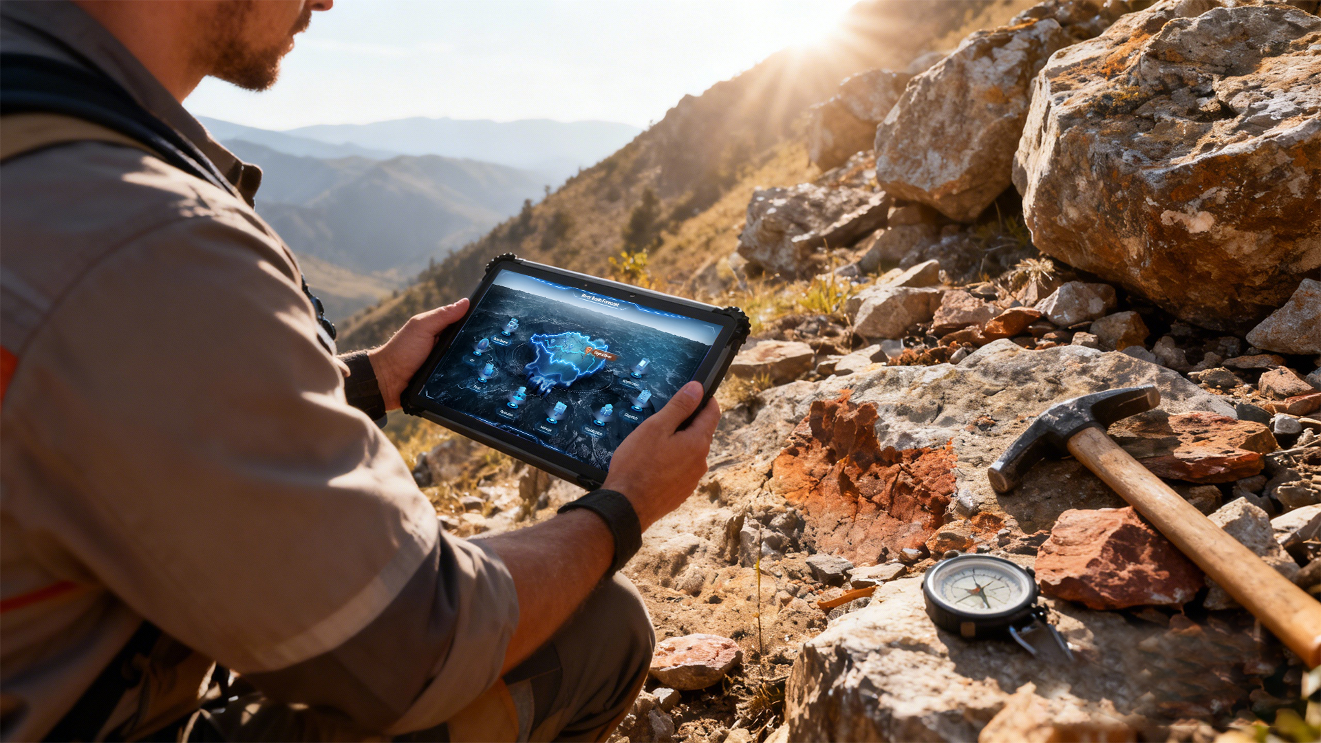 Industrial-grade waterproof and shatterproof tablet